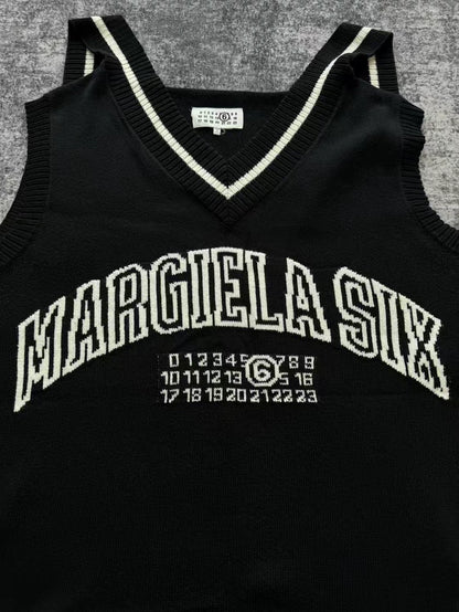 Maison Margiela Black Knit Vest Dress-yf