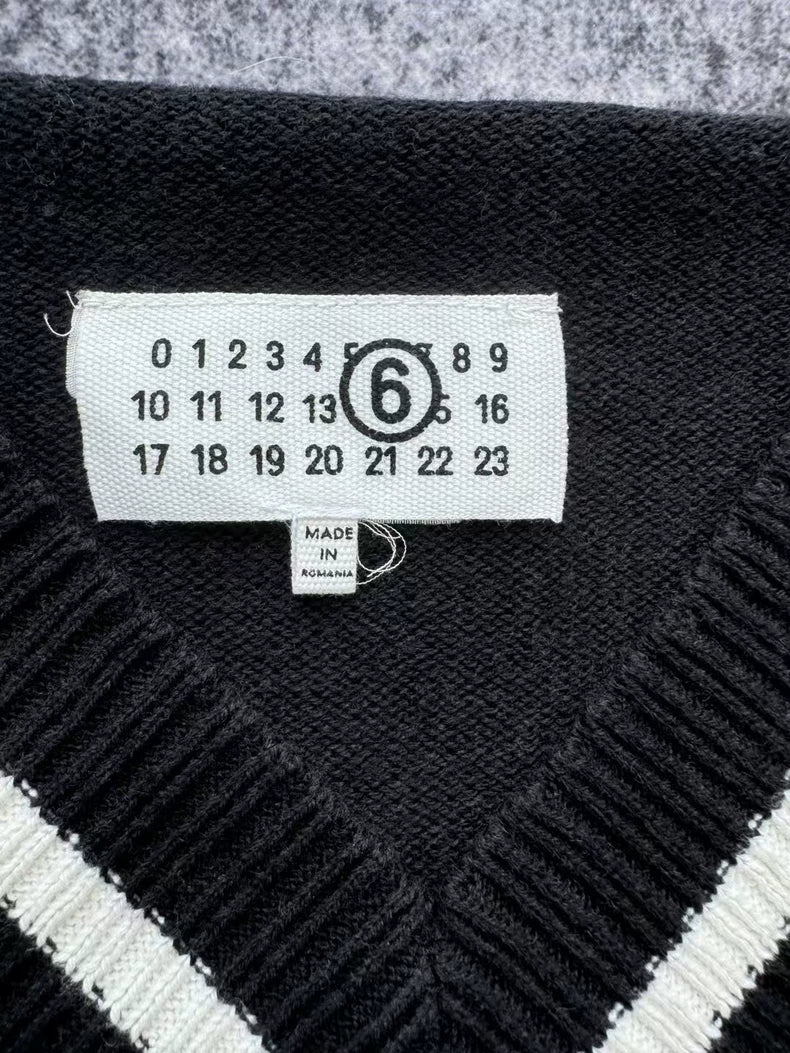 Maison Margiela Black Knit Vest Dress-yf