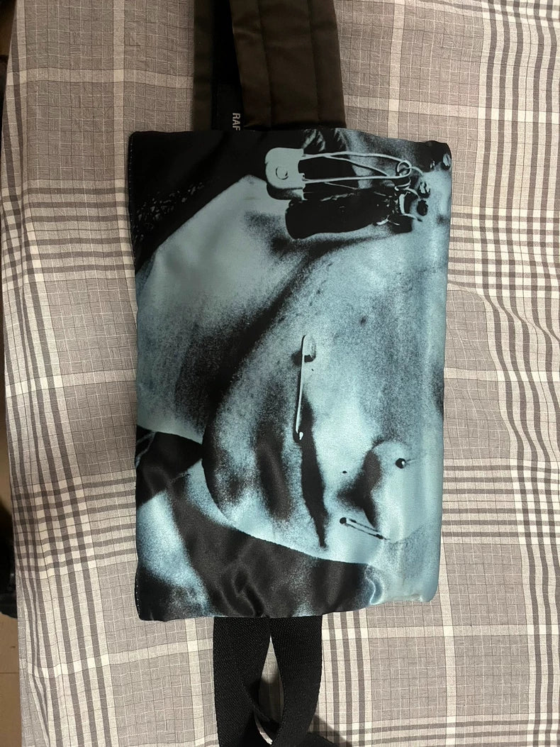 Raf Simons Blue Portrait Crossbody Bag