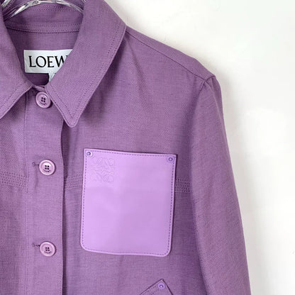 Purple Logo Pocket Jacket by Loewe