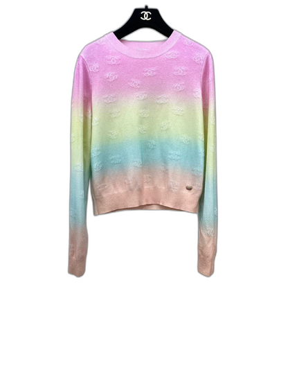 Colorful Gradient Knitted Sweater