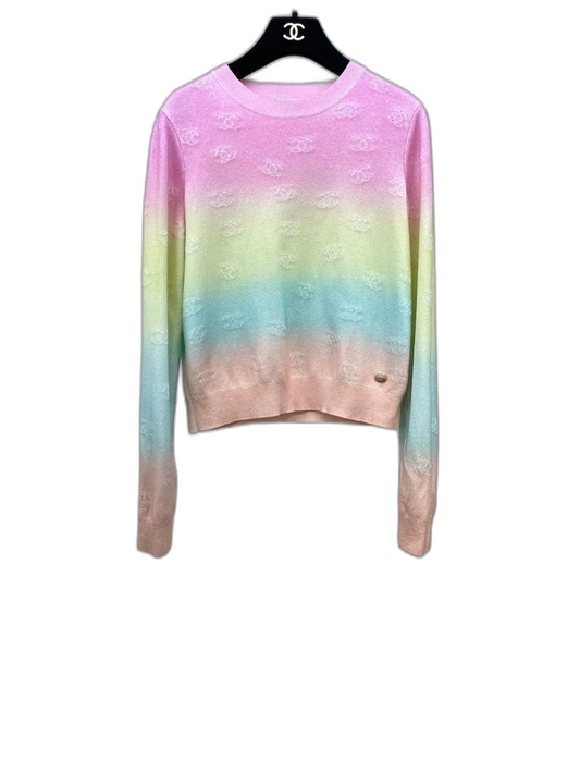 Colorful Gradient Knitted Sweater