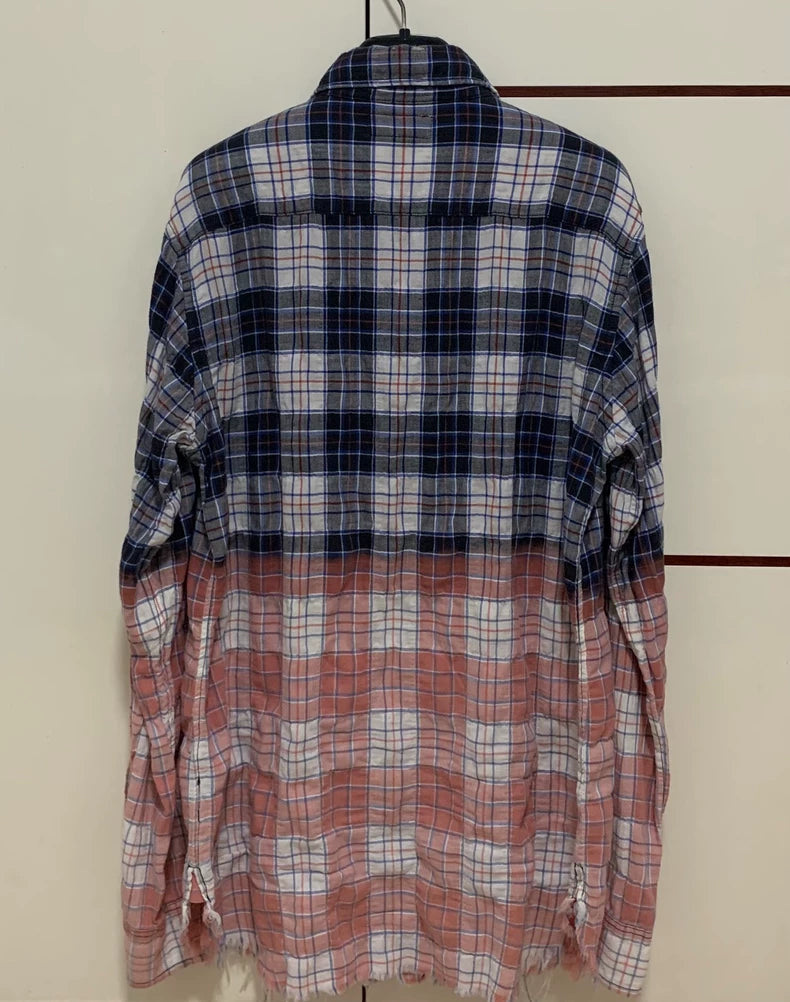 Saint Laurent Gradient Plaid Shirt
