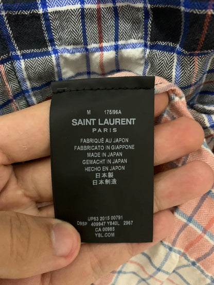 Saint Laurent Gradient Plaid Shirt