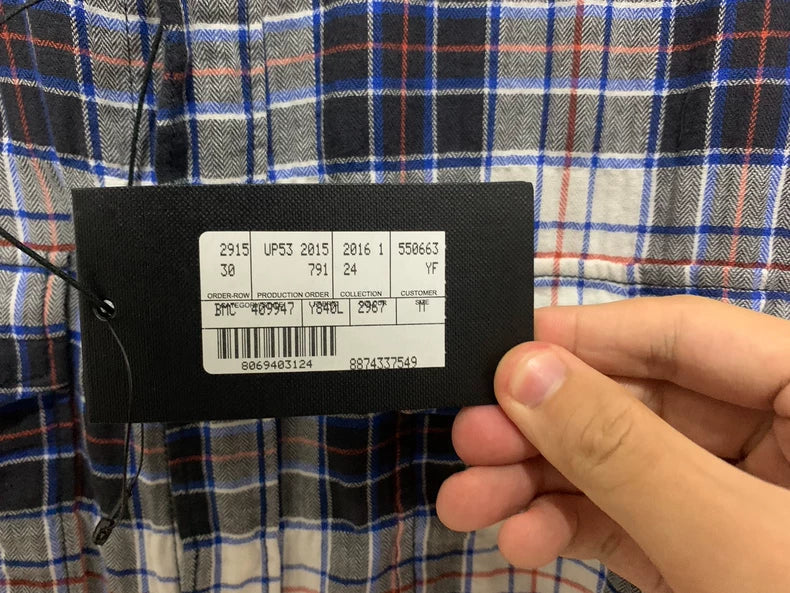 Saint Laurent Gradient Plaid Shirt