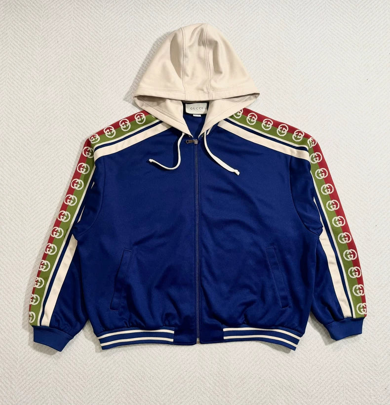 Gucci Hooded Jacket with GG Stripes