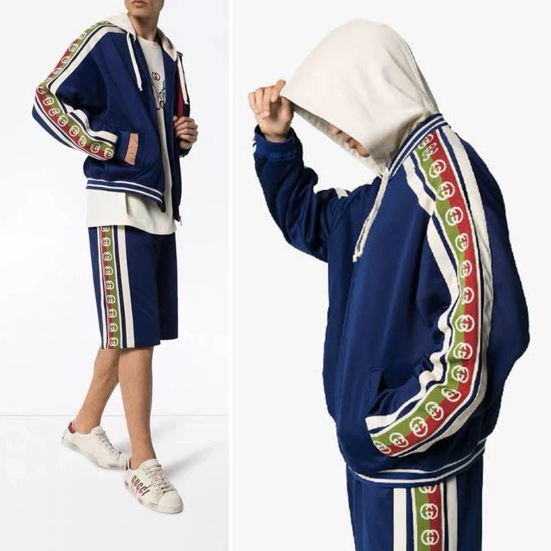Gucci Hooded Jacket with GG Stripes