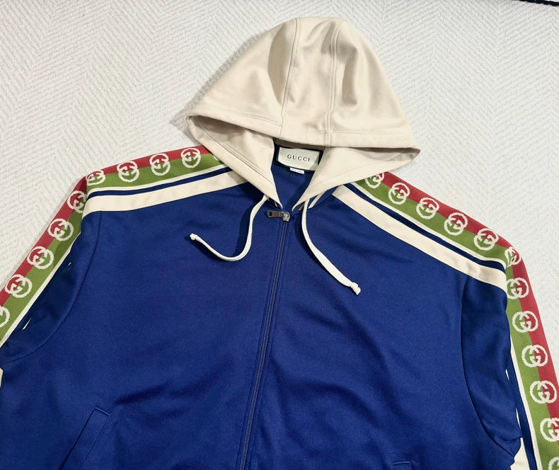 Gucci Hooded Jacket with GG Stripes