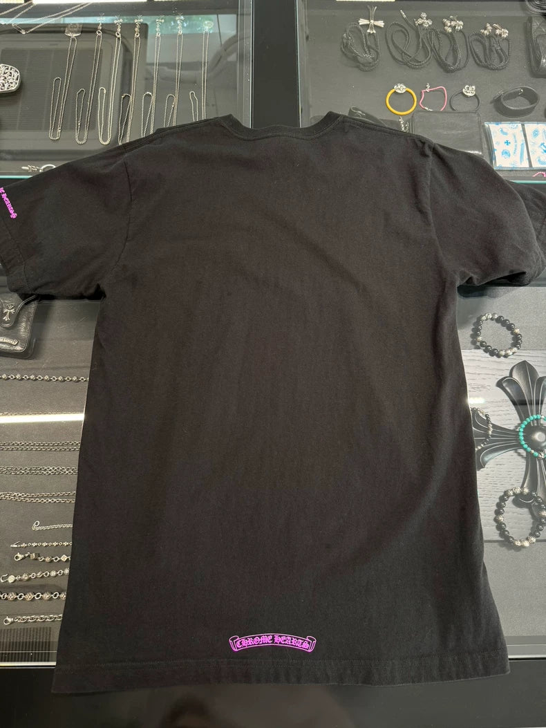 Chrome Hearts Black Purple Collar Short Sleeve-yf