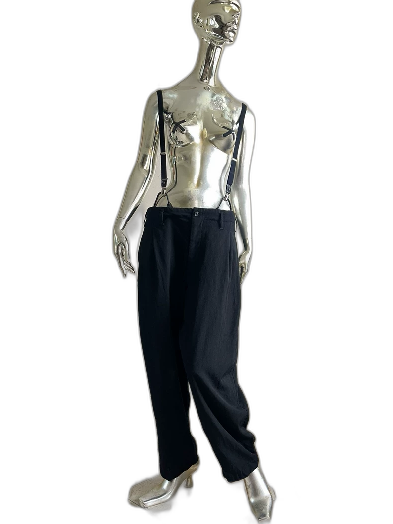 Yohji Yamamoto Leather Wool Overalls