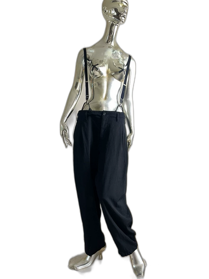 Yohji Yamamoto Leather Wool Overalls