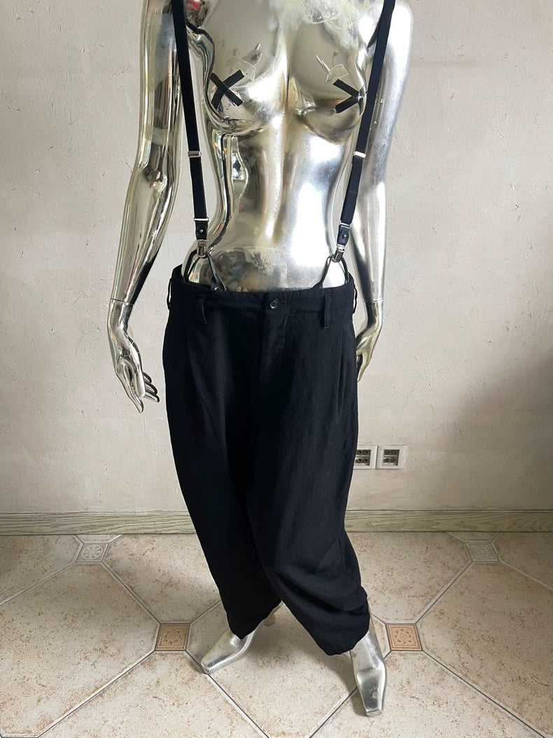 Yohji Yamamoto Leather Wool Overalls