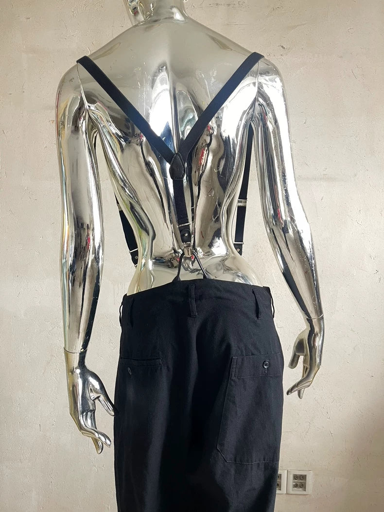 Yohji Yamamoto Leather Wool Overalls