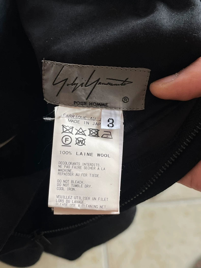 Yohji Yamamoto Leather Wool Overalls