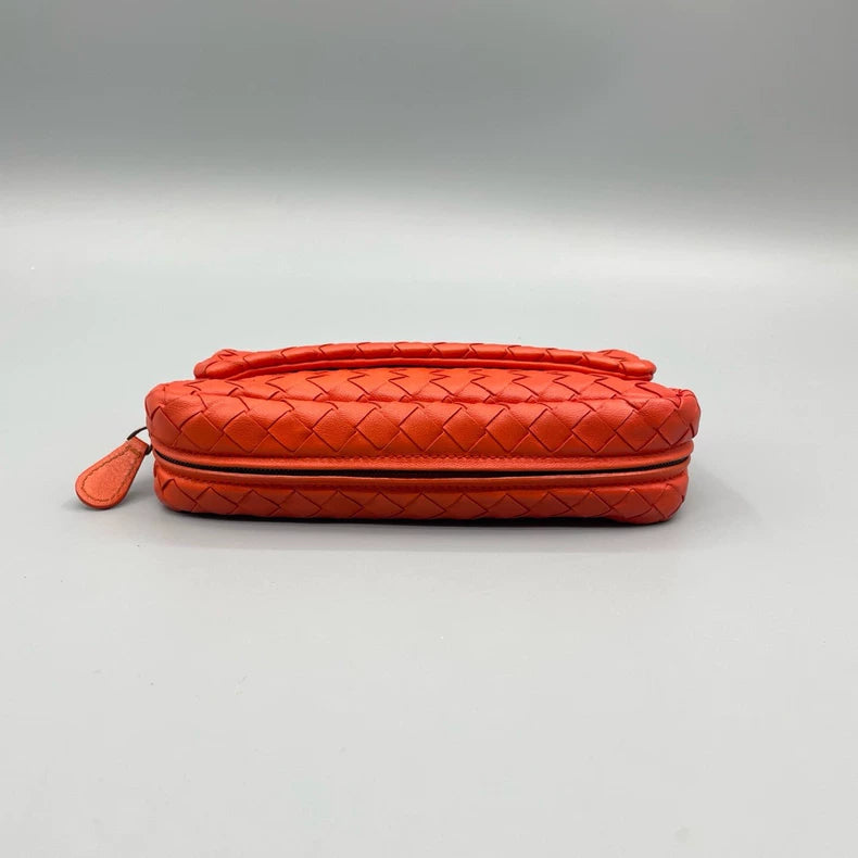 Bottega Veneta Woven Leather Chain Crossbody Bag