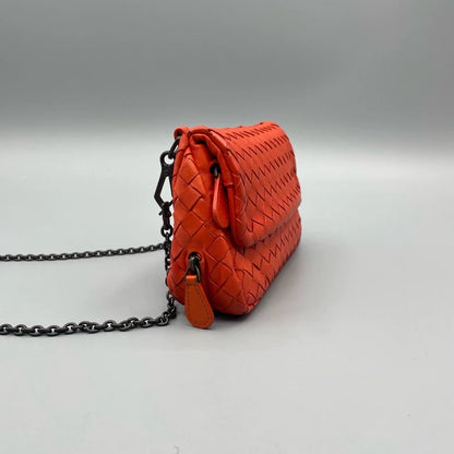 Bottega Veneta Woven Leather Chain Crossbody Bag