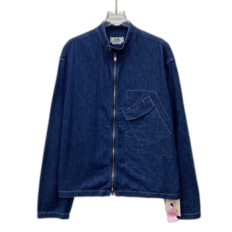 Hermes Dark Blue Denim Long Sleeve Jacket