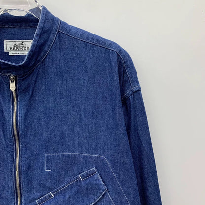 Hermes Dark Blue Denim Long Sleeve Jacket