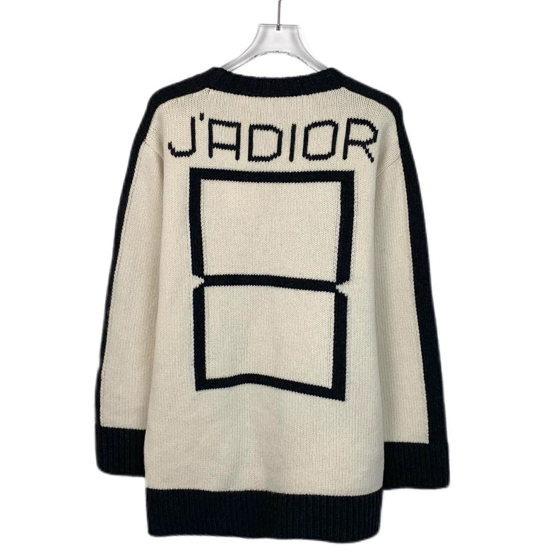 Christian Dior Colorblock Logo Knit Sweater
