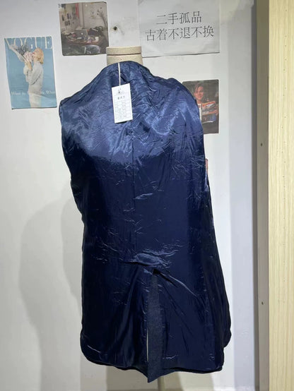 Dior Vintage Blue Wool Overcoat