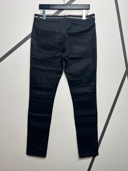 Saint Laurent Black Zippered Denim Pants