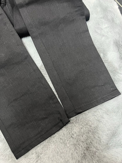 Saint Laurent Black Zippered Denim Pants