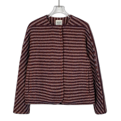 Hermes Color Block Wool Long Sleeve Jacket