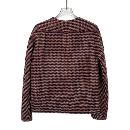 Hermes Color Block Wool Long Sleeve Jacket