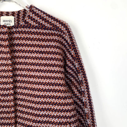 Hermes Color Block Wool Long Sleeve Jacket