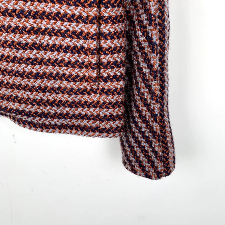 Hermes Color Block Wool Long Sleeve Jacket