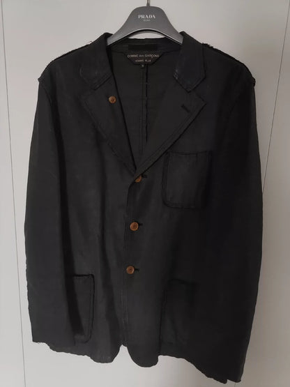 Comme des Garçons Leather Tear Show Coat