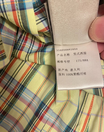 Green Plaid Casual Blazer by Hermes