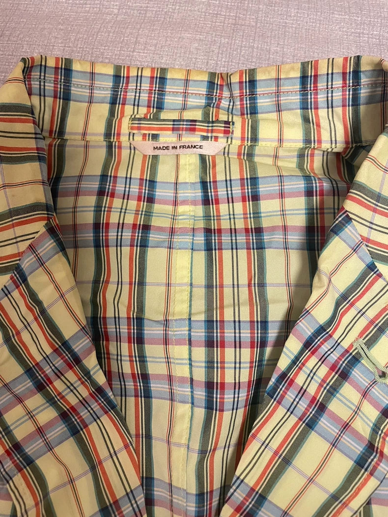 Green Plaid Casual Blazer by Hermes