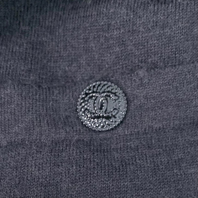 Chanel Dark Grey Cashmere Cardigan