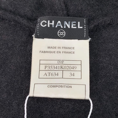 Chanel Dark Grey Cashmere Cardigan
