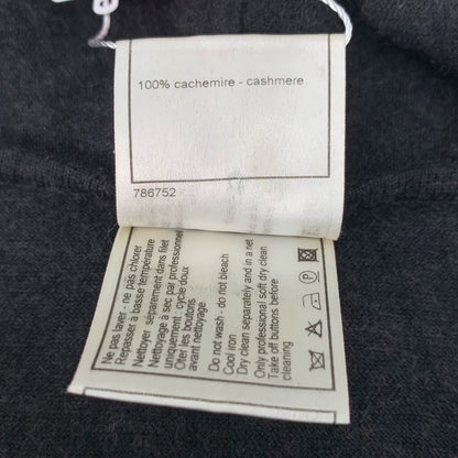 Chanel Dark Grey Cashmere Cardigan