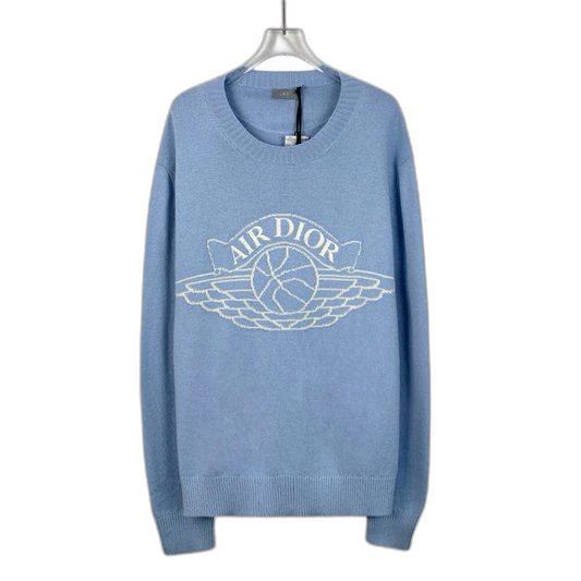 Dior x Air Jordan Blue Knit Sweater
