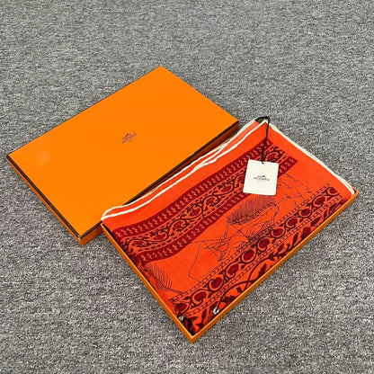 Hermes Da Vinci Pegasus Silk Scarf