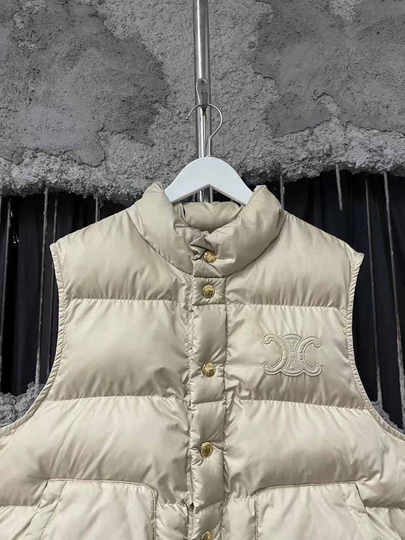 Celine Padded Vest with Buttons