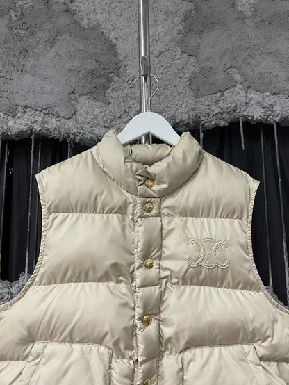 Celine Padded Vest with Buttons