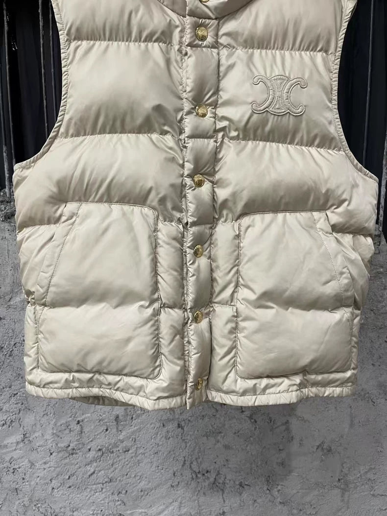 Celine Padded Vest with Buttons