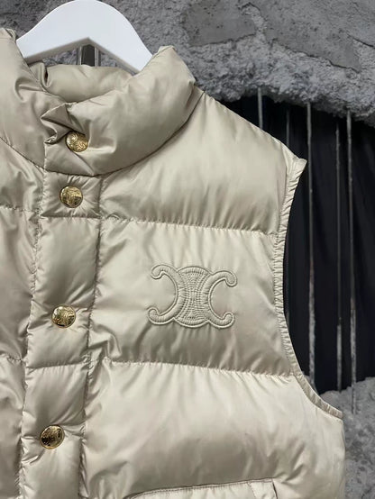 Celine Padded Vest with Buttons