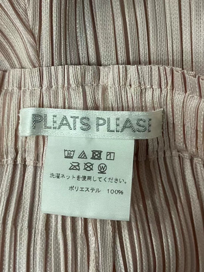 Pink Pleated Long Pants