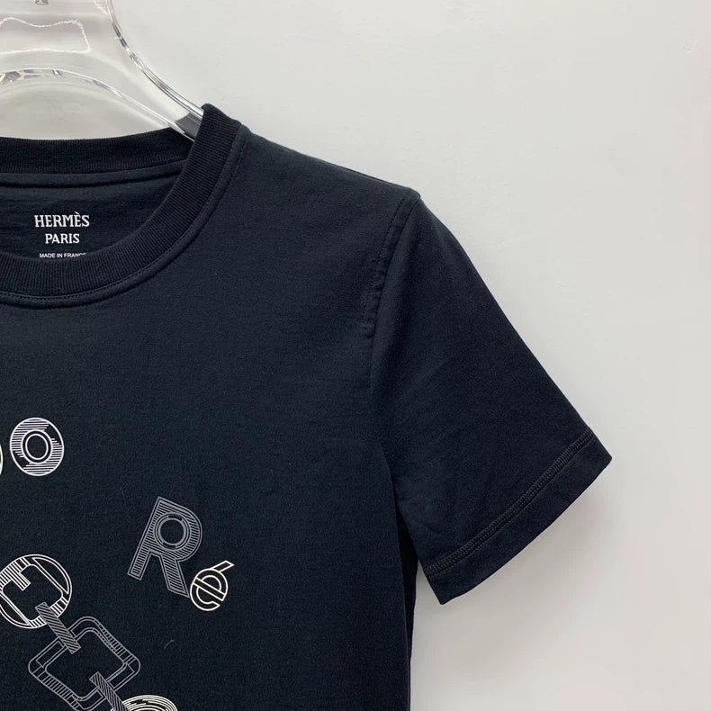 Hermes Black Short Sleeve T-Shirt