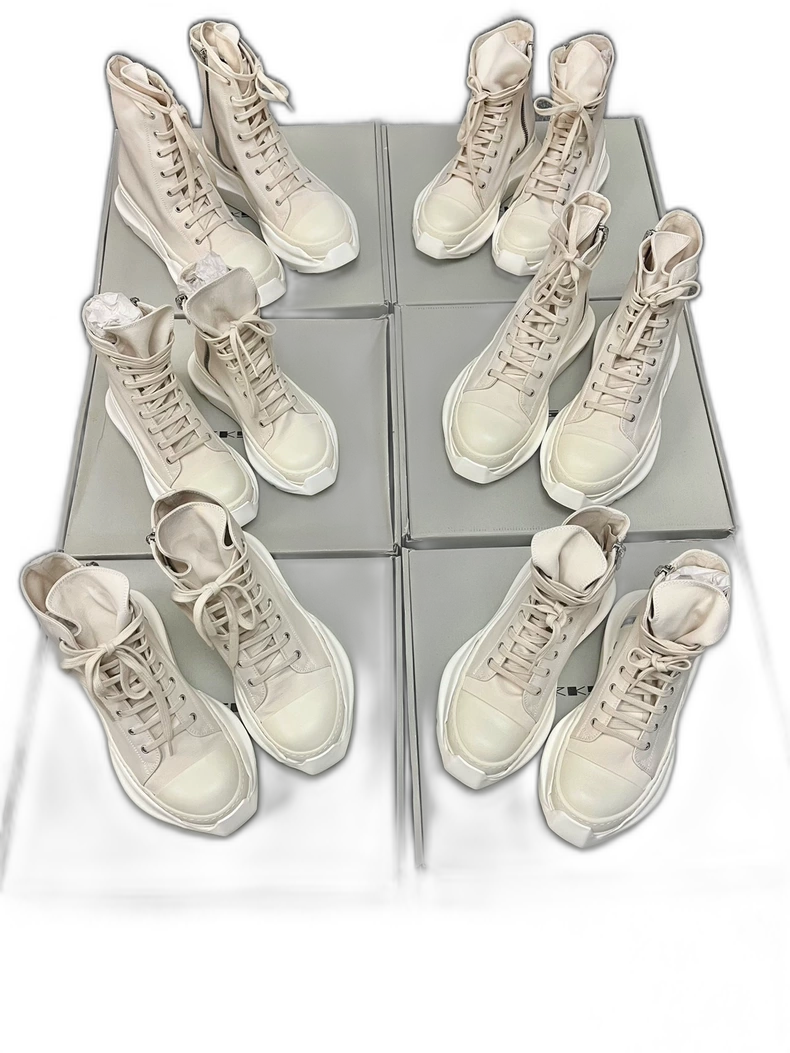 Rick Owens High-Top Sneakers in White-yf