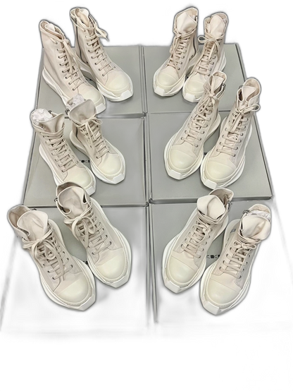 Rick Owens High-Top Sneakers in White-yf