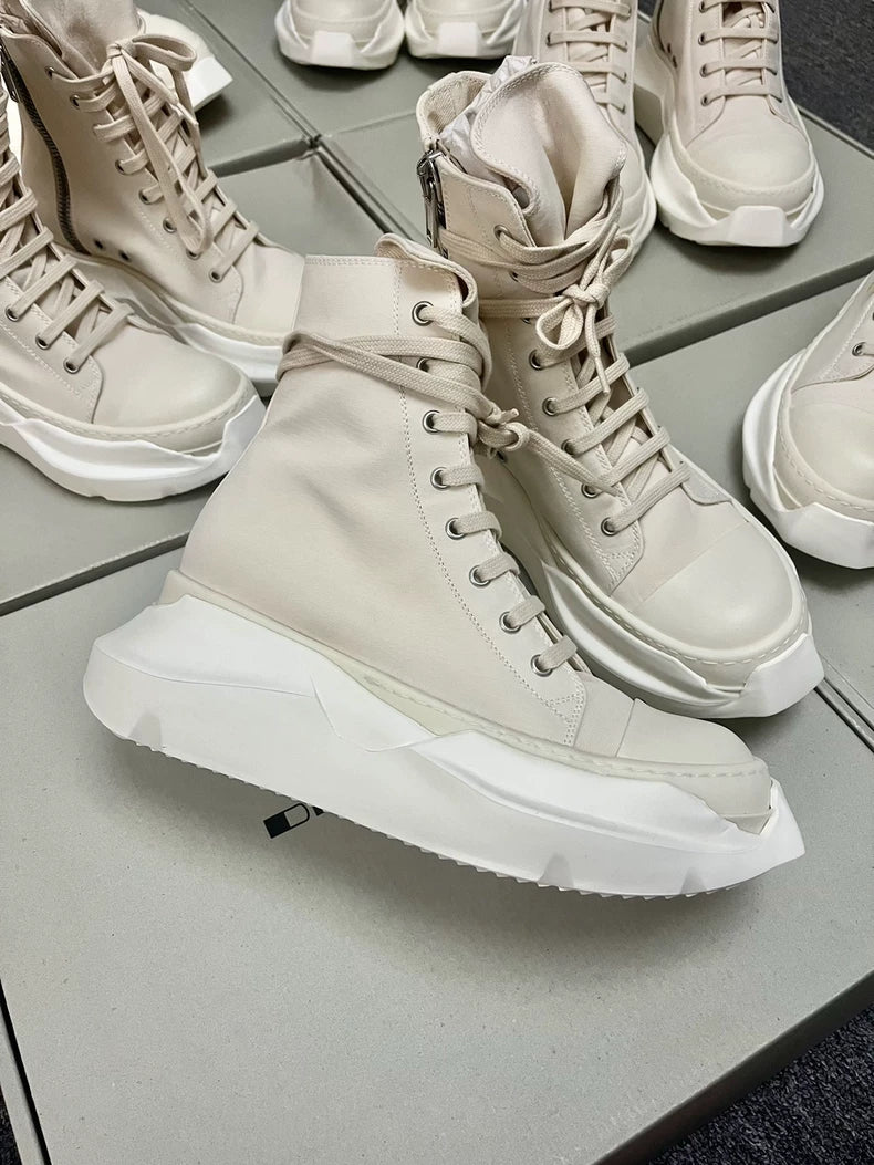 Rick Owens High-Top Sneakers in White-yf