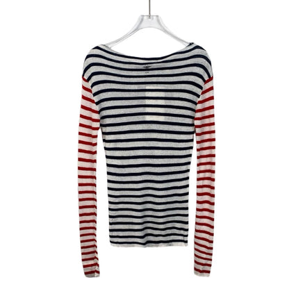 Dior Striped Knit Long Sleeve Sweater
