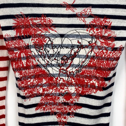 Dior Striped Knit Long Sleeve Sweater