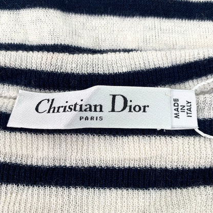 Dior Striped Knit Long Sleeve Sweater